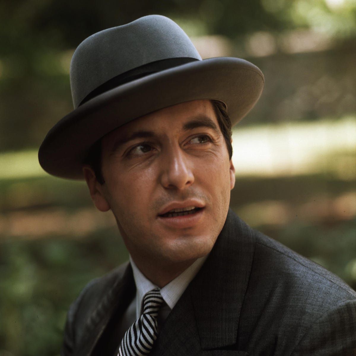 A portrait photo of Michael Corleone
