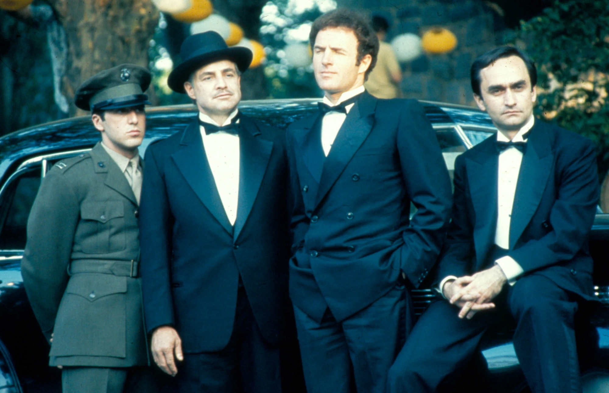 An image with Vito Corleone and all of his sons