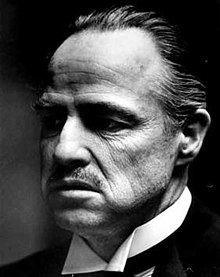 A Portrait black and white of Vito Corleone